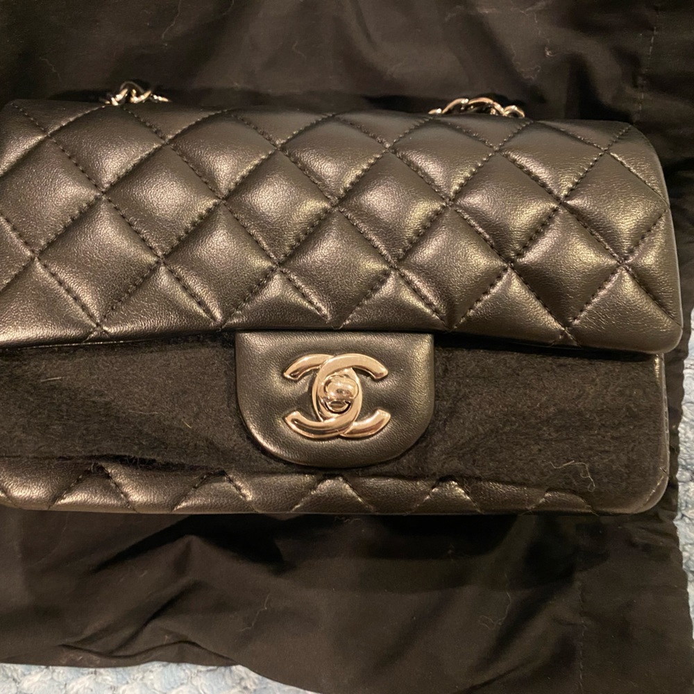 CHANEL Classic Mini Square Flap Bag lambskin